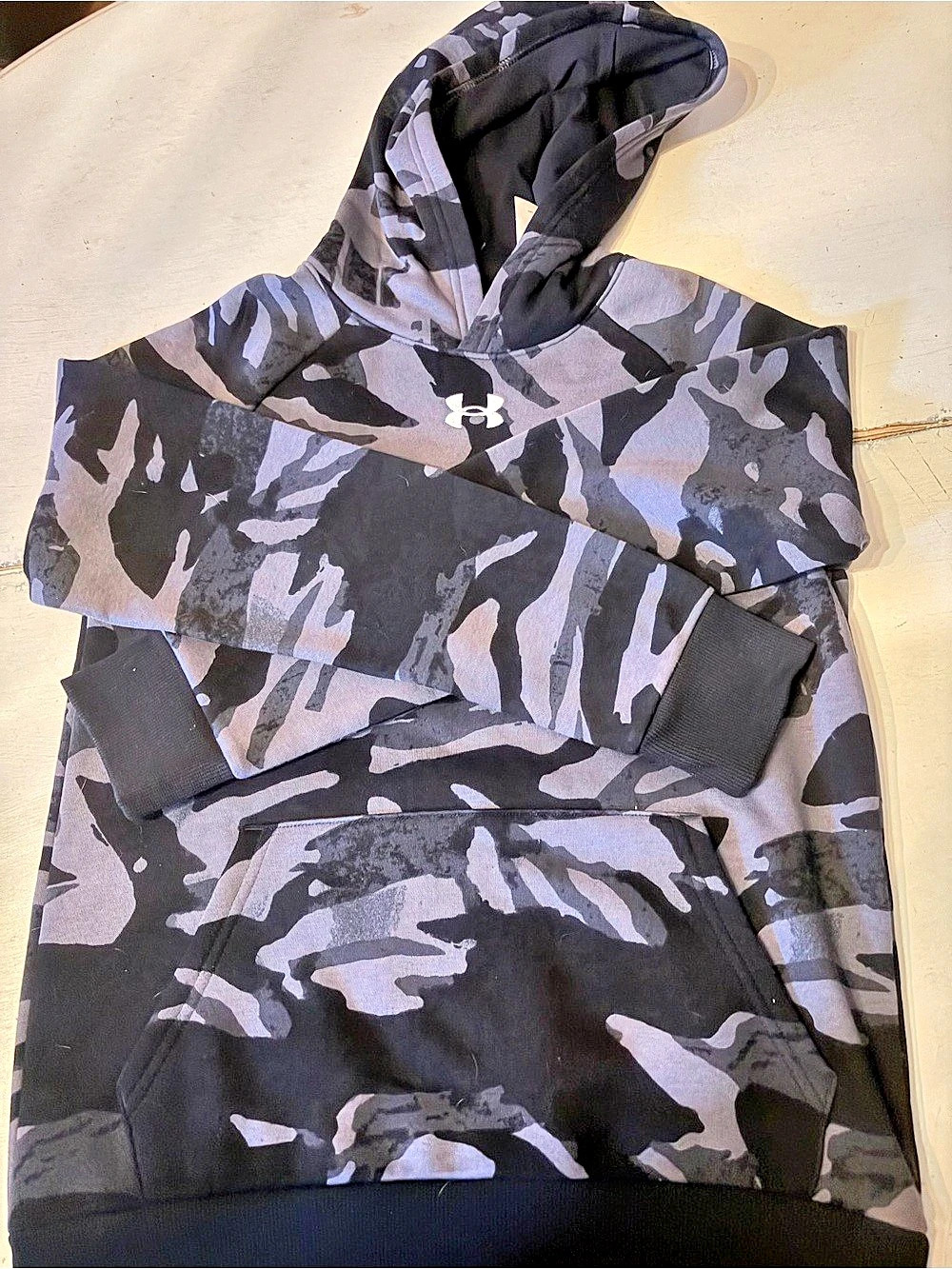 Under Armour UA Rival Fleece Camo Hoodie Black & Gray